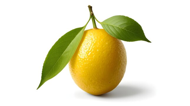 lemon with leaf