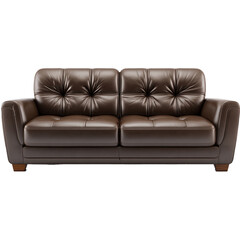 Leather sofa isolated on white background