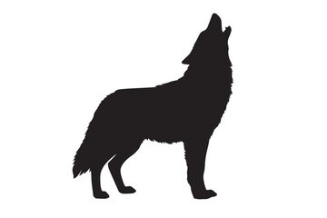 Obraz premium Howling Wolf Silhouette