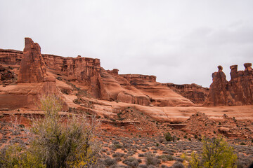 Utah, Arizona, Arches Park, Landscapes, Poster, Calendar, Double Arches, Delicate Arches, Balance Rock