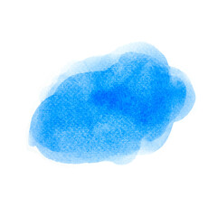 blue watercolor on white background