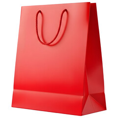 Plain Red Shopping Bag 3D Render Isolated