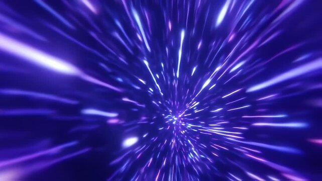 Hyperspace Tunnel - A Journey Through Light and Speed.