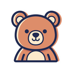 Obraz premium Cute Cartoon Bear Vector Illustration