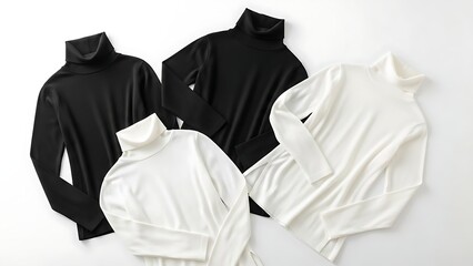 Collection of classic turtleneck sweaters