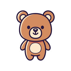 Obraz premium Adorable Cartoon Teddy Bear Illustration