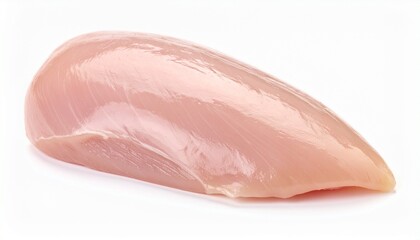 Raw Boneless Skinless Chicken Breast on White Background Highlighting Freshness, Texture, and Culinary Versatility