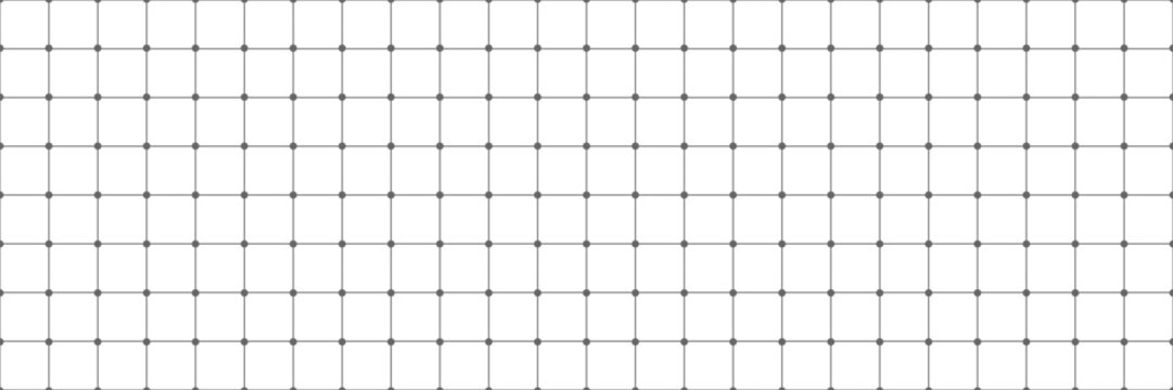 Black squares and lines grid texture on white background. FUI science grid backdrop. Math or technological notebook blank sheet.
