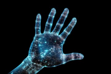 Digital hand representing future technology and artificial intelligence