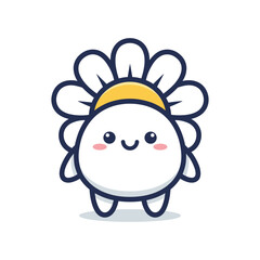 Obraz premium Adorable Cartoon Flower Character Illustration