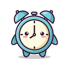 Adorable Cartoon Alarm Clock Illustration