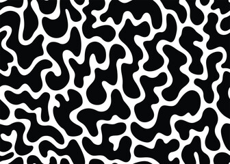 Abstract organic blob seamless pattern. Vector illustration flat design background. 