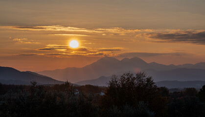 Sunset, especially in some Italian locations, such as Molise and the province of Isernia, is a magical moment that fills the heart with joy and serenity