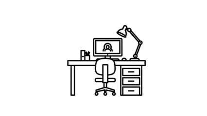 A serene landscape of a mountain range at sunset with a peaceful lake in the foreground