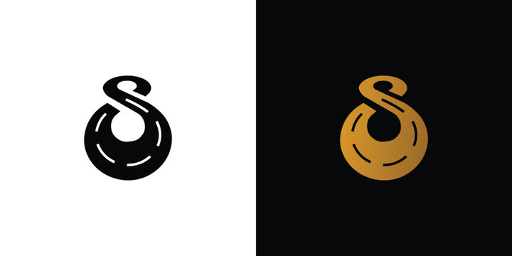  Unique and modern the infinity street logo design with the initial letter S