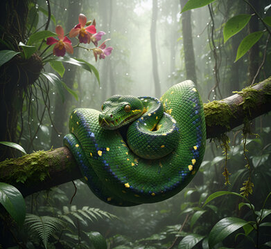 snake in the forest