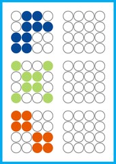 Worksheet for children, repeat drawing, memory attention logic for preschool and school age children. 
