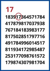 Numbers Reveal Complex Data Analysis System
worksheet for children, find the number. 
Digital Code Represents Information Technology