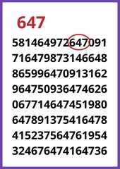 Find a three-digit number, a math worksheet for children, memory development and attention