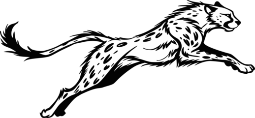 Black Cheetah Painted in Expressive Brushstroke