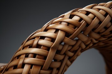 Obraz premium Close up of natural wicker weave, forming a textured pattern