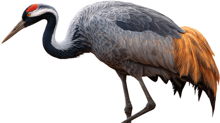 Obraz premium Crane bird isolated on a white background