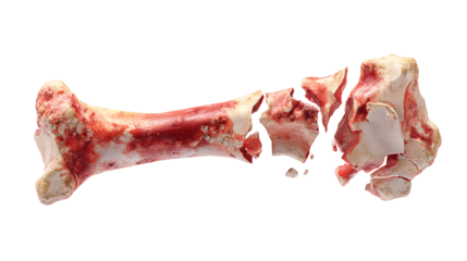 Medical broken bone illustration realistic isolated on a white background