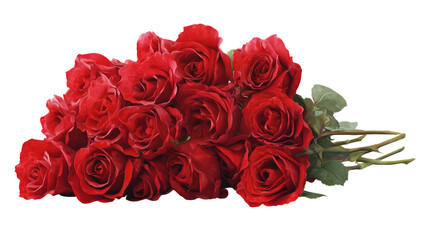 Romantic red roses bouquet isolated on a white background.  © Gomez