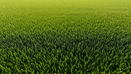 Obraz premium Lush green grass field with fresh cut texture and vibrant color