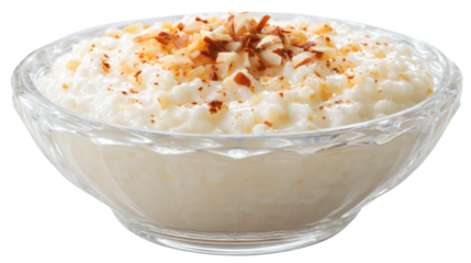Rice pudding isolated on a white background