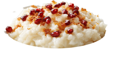 Rice pudding isolated on a white background