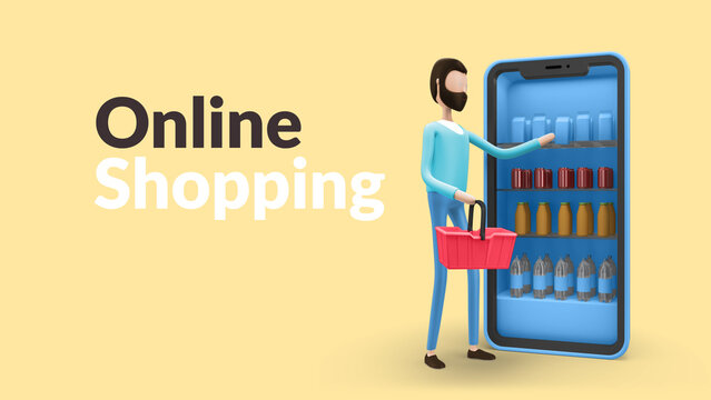 Explainer Man Online Shopping