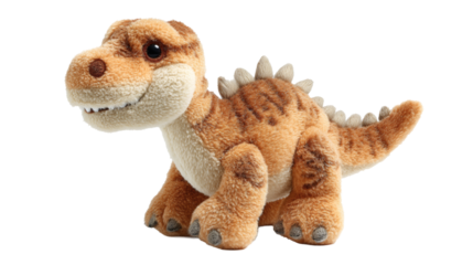 Dinosaur plush toy isolated on a white background