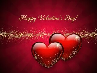 Celebrate love on valentine's day with radiant hearts