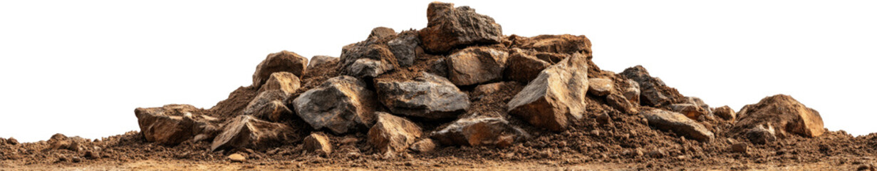 Pile of rocks on the ground