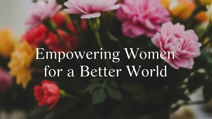 A Vibrant Floral Arrangement Symbolizing Empowerment, Unity, and Global Appreciation for International Women’s Day to Celebrate Achievements and Progress