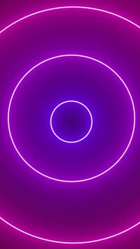 Neon Purple Concentric Circles on Dark Background abstract