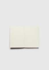 Open Blank Notebook Pages on White Background