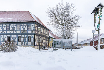 Winterbilder aus G&uuml;ntersberge im Harz Selketal