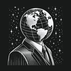 Global Mindset: A World Leaders Vision in Monochrome.