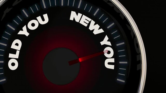 New Vs Old You Make Fast Change Speedometer Measure Progress 3d Animation