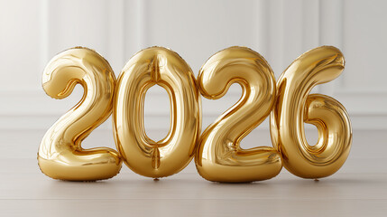 Golden 2026 numbers with falling confetti symbolizing New Year celebration, success, and future optimism.
