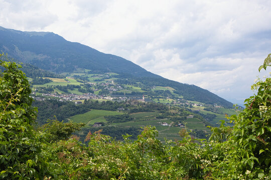 Feldthurns is located on a mountainside in the Eisack Valley in Italy.