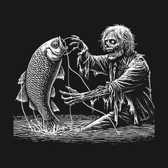Zombie Anglers Catch: A Darkly Humorous Fishing Tale.