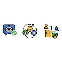 Social network concept and social network connection for a social media network featuring business people using mobile app icons and internet communication in a vector design