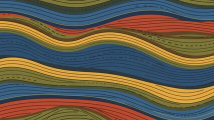 Abstract Wavy Lines Background with Earthy Tones.