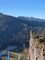 Zakopane - Polska - widok na Tatry z drogi na górę Nosal w zimę w piękny słoneczny dzień © Konrad
