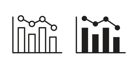 Stats icons logo design, Pictogram Icons