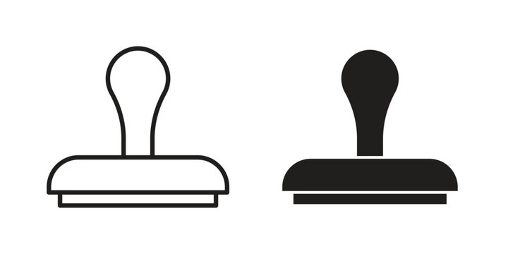 Stamp icons logo design, Pictogram Icons