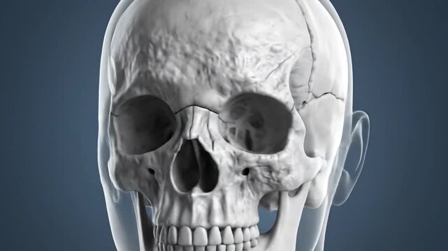 Scientific Animation of Paget's Disease Affecting Bone Structure and Skull